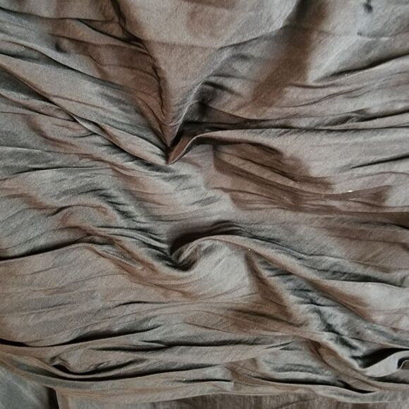 Prabal Gurung Black Off Shoulder Ruched Bodice Fit Flare Knee Length Dress Sz14 - Picture 3 of 10